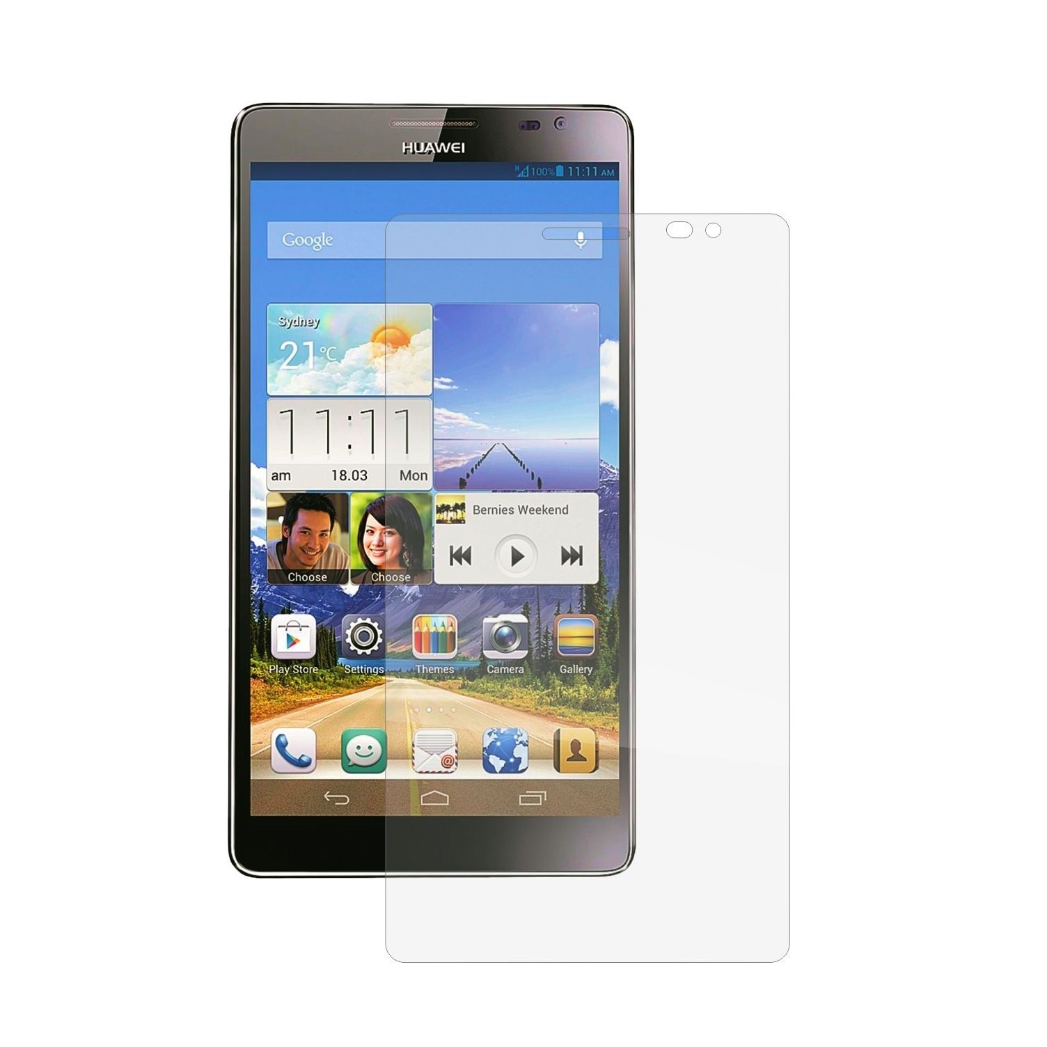 Set 2 Folii Protectie Ecran, Acoperire Totala, Adezive si Foarte Flexibile, Invisible Skinz Ultra-Clear HD pentru Huawei Ascend Mate