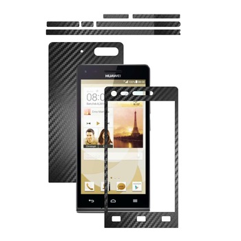 Folie de protectie Carbon Skinz, Husa de tip Skin Adeziv pentru Carcasa, Carbon Negru dedicata Huawei Ascend G6 Folie de protectie Carbon Skinz, Husa de tip Skin Adeziv pentru Carcasa, Carbon Negru dedicata Huawei Ascend G6