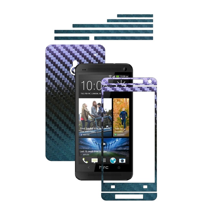 Защитно фолио Carbon Skinz, Adhesive Skin Cover за калъфа, Carbon Cameleon, посветен на HTC ONE Mini M4