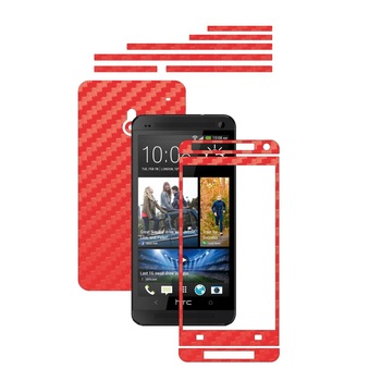 Folie de protectie Carbon Skinz, Husa de tip Skin Adeziv pentru Carcasa, Carbon Rosu dedicata HTC ONE Mini M4 Folie de protectie Carbon Skinz, Husa de tip Skin Adeziv pentru Carcasa, Carbon Rosu dedicata HTC ONE Mini M4