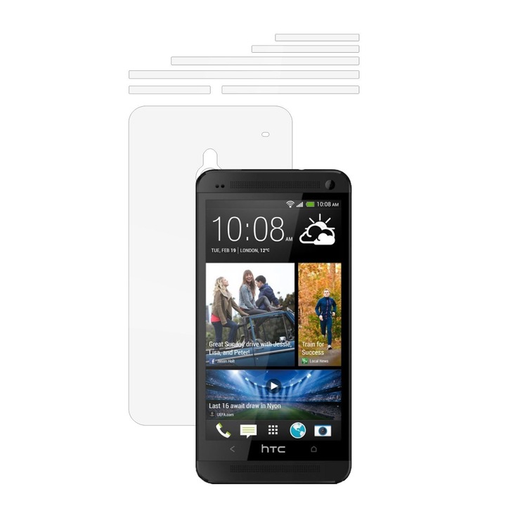 Skinz Ultra-Clear HD Invisible Protection Film, Adhesive Skin Transparent Cover за калъфа и страните, посветен на HTC ONE Mini M4