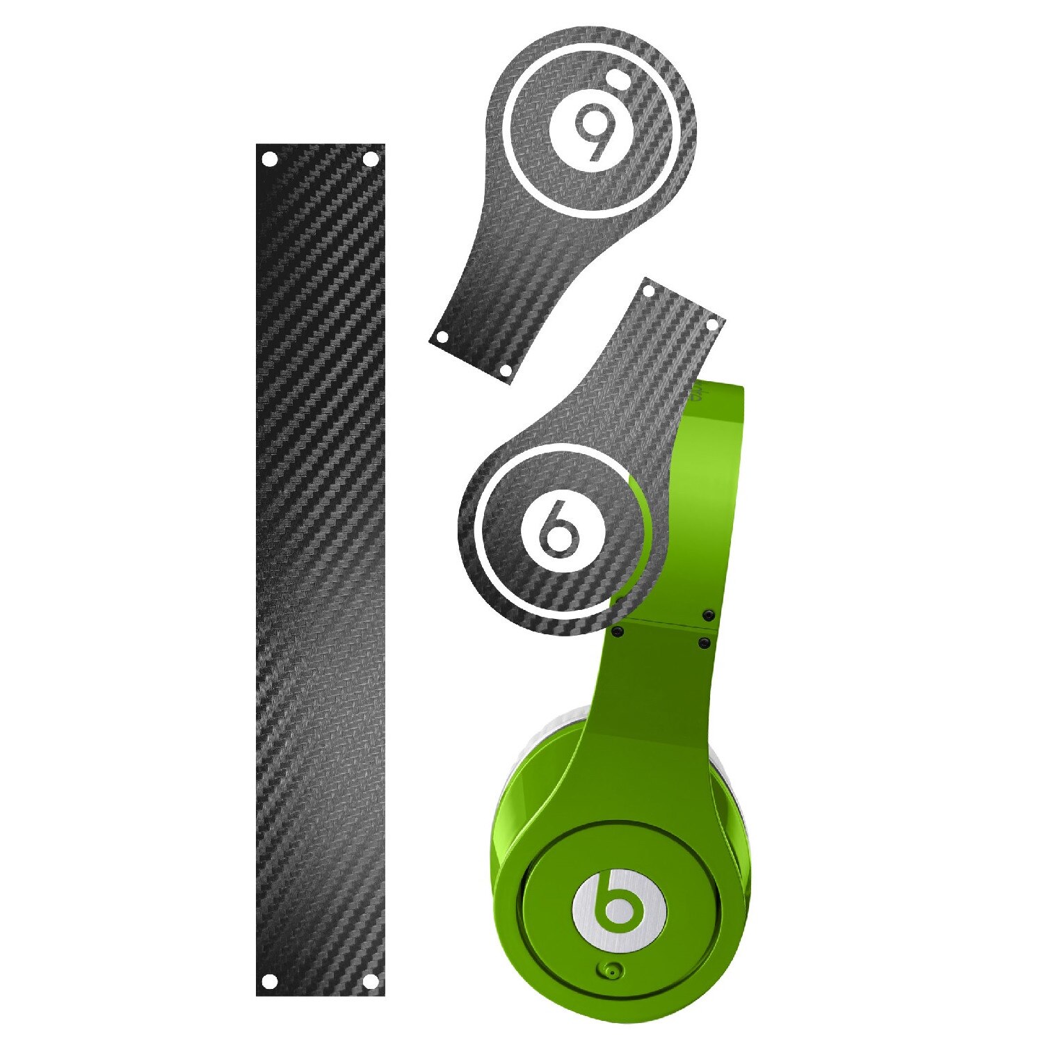 Folie de protectie Carbon Skinz, Husa de tip Skin Adeziv pentru Carcasa, Carbon Negru dedicata Beats By Dr Dre Studio