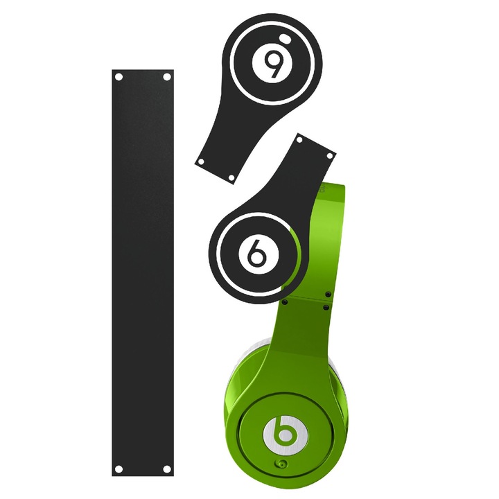 Folie de protectie Carbon Skinz, Husa de tip Skin Adeziv pentru Carcasa, Negru Mat dedicata Beats By Dr Dre Studio