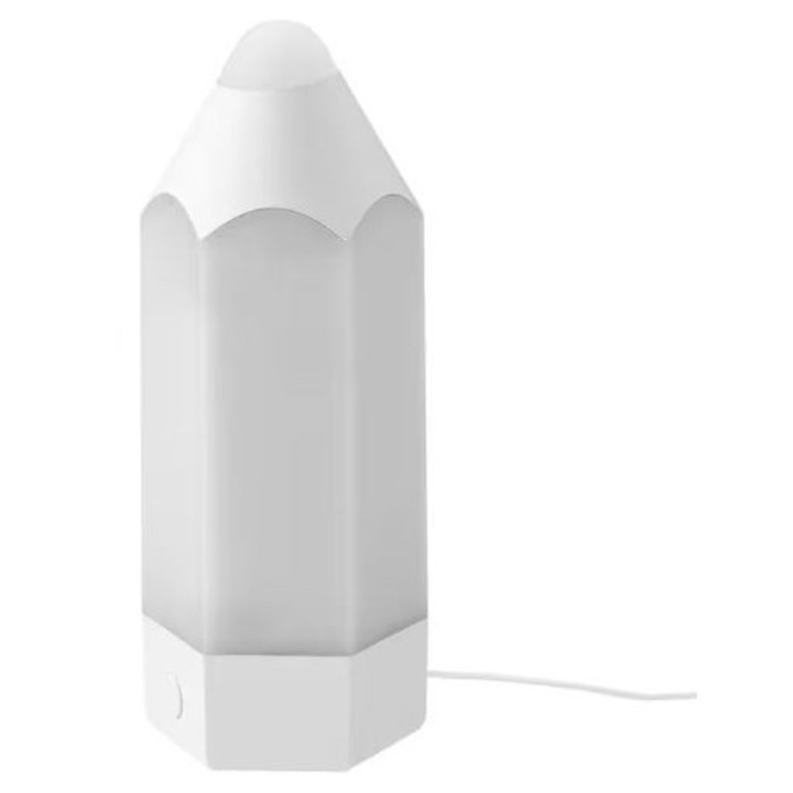 Lampa de veghe model Creion LED cu 7 culori, 30 cm, lumina ambientala difuza, mod culoare fixa sau schimbare automata, design modern pentru dormitor, birou sau camera copiilor