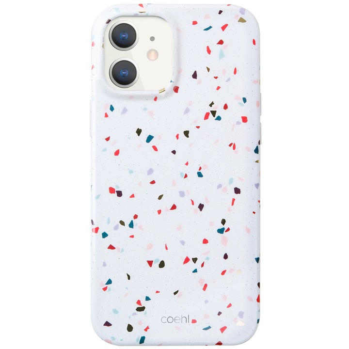 Husa pentru Apple iPhone 12 mini, UNIQ, Coehl Terrazzo, Alba