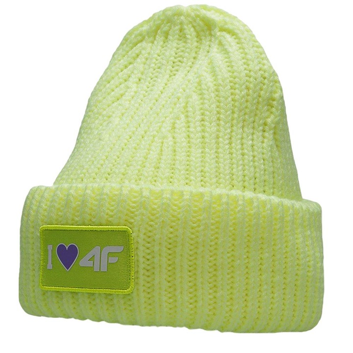 Caciula pentru copii, 4F, Acril, 52-58 cm, Galben