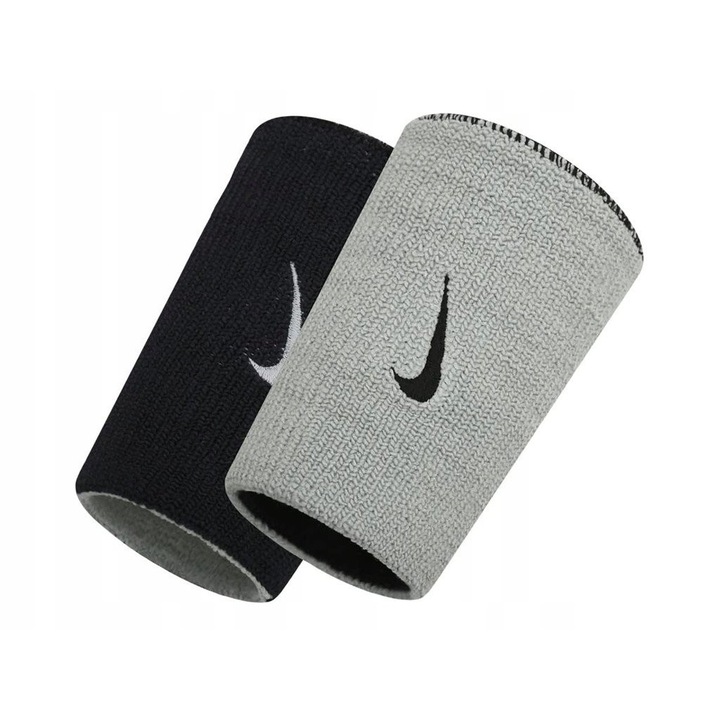 Nike Csuklópánt DRI-FIT HOME & AWAY DOUBLEWIDE WRISTBANDS N.NN.B0.022 Szürke/Fekete, OS