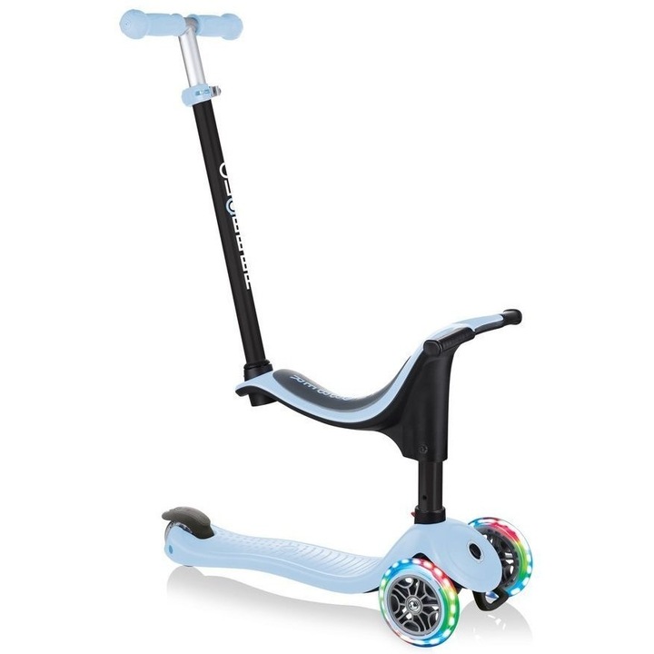 3 kerekű roller, Globber, Maximális teherbírás 50 kg, Fekete/kék