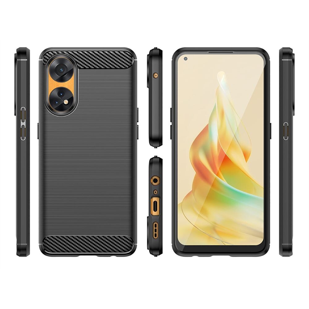 Husa pentru Oppo Reno8 T - Techsuit Carbon Silicon - Negru