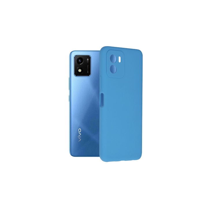 Капак, съвместим с Vivo Y01 Techsuit Soft Edge Silicone Blue Denim