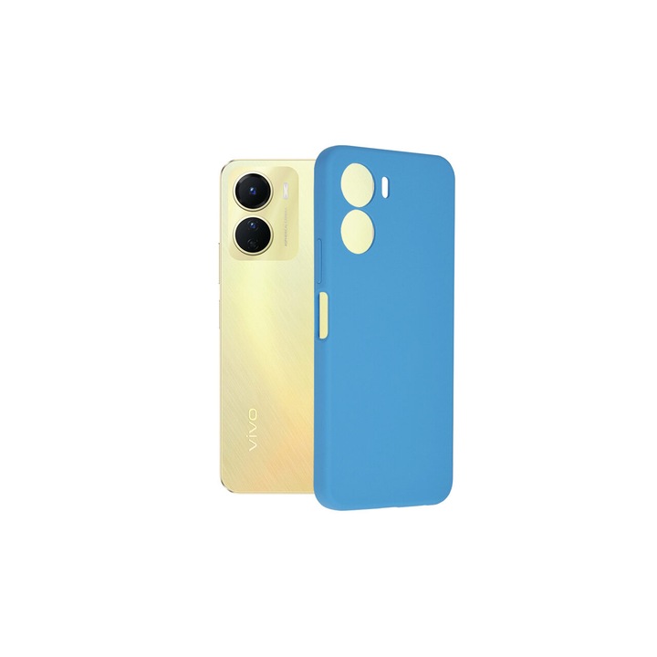 Капак, съвместим с Vivo Y16 Techsuit Soft Edge Silicone Blue Denim