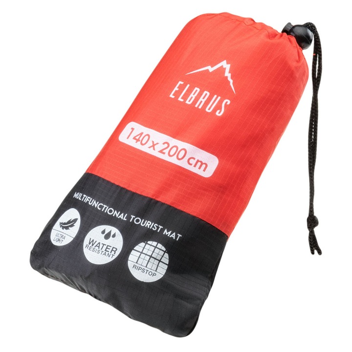 Къмпинг одеяло, Elbrus, Полиестер, 140x200 см, Червено