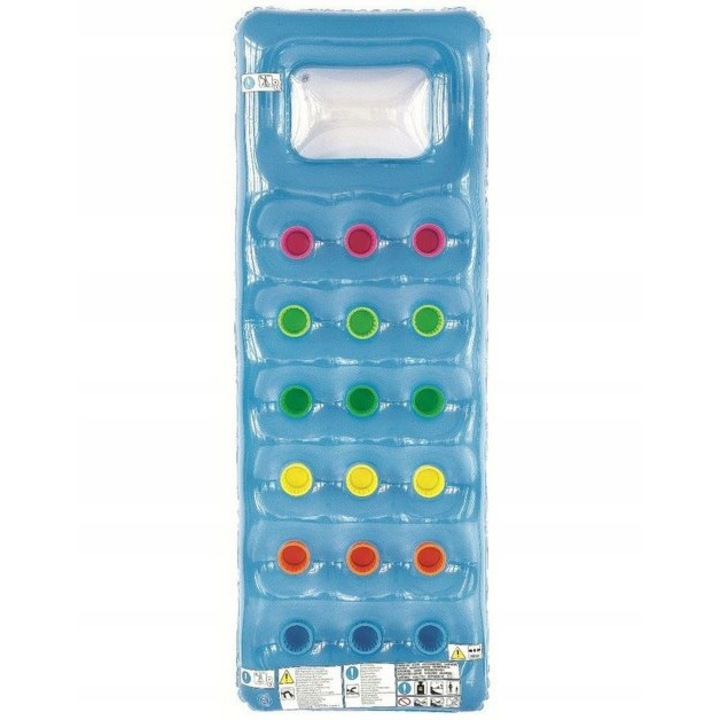 Strandmatrac, Jilong, PVC, 190x70cm, Többszínű