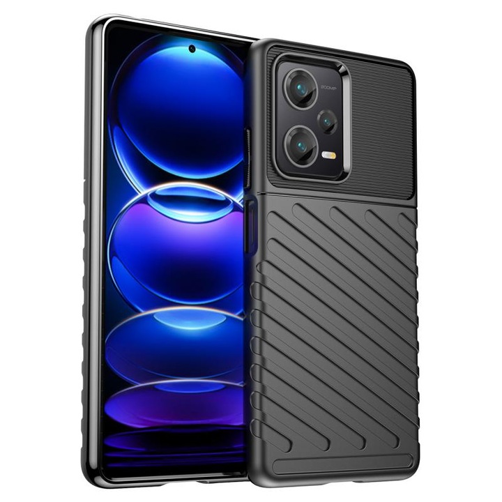 Калъф Thunder Flexible, съвместим с Xiaomi Redmi Note 12 Pro Plus Black