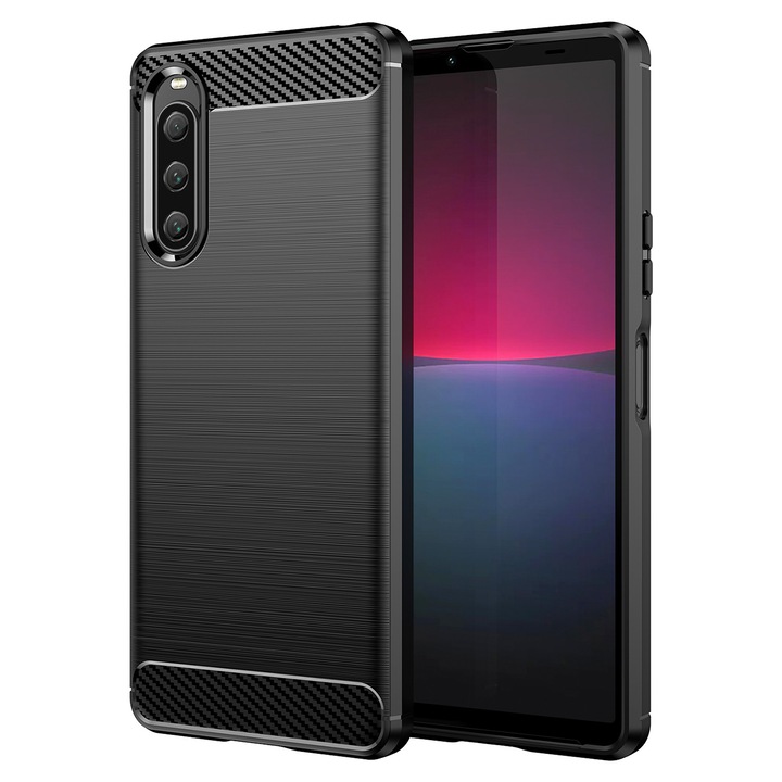 Калъф за Sony Xperia 10 V, Hurtel, Силиконов, Черен