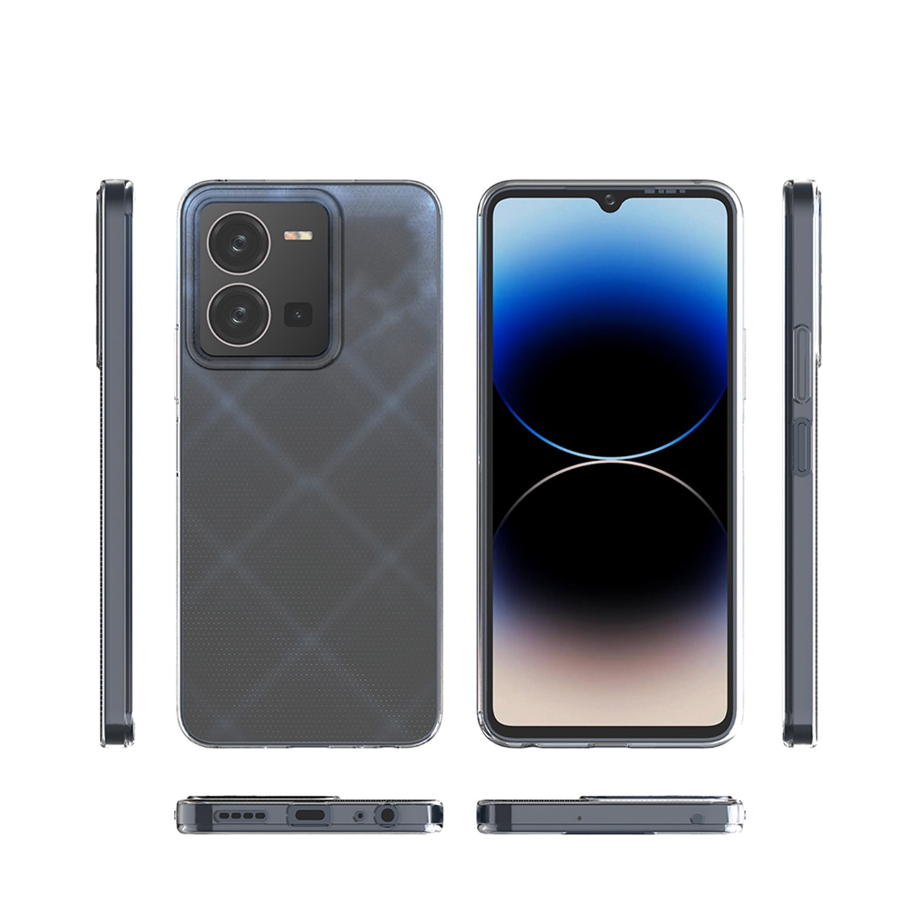 Husa telefon compatibila cu Vivo Y35/Y22/Y22S, Hurtel, TPU, Transparent