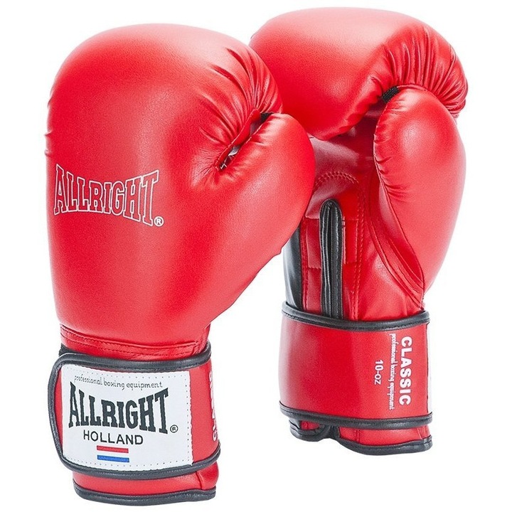 Bokszkesztyű, Allright, 12 OZ, piros/fekete