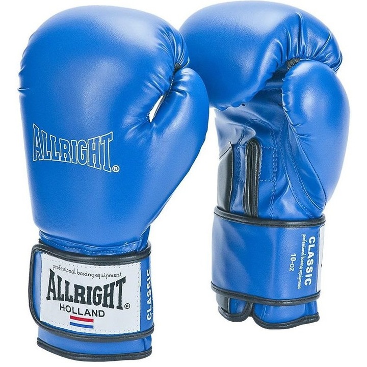 Bokszkesztyű, Allright, 14 OZ, kék/fekete