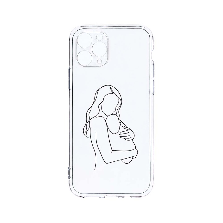 BestCase 2MM Clear Szilikon telefontok, Apple iPhone 11 Pro Max, Mother Love, Kamera védelem, strapabíró, T 747