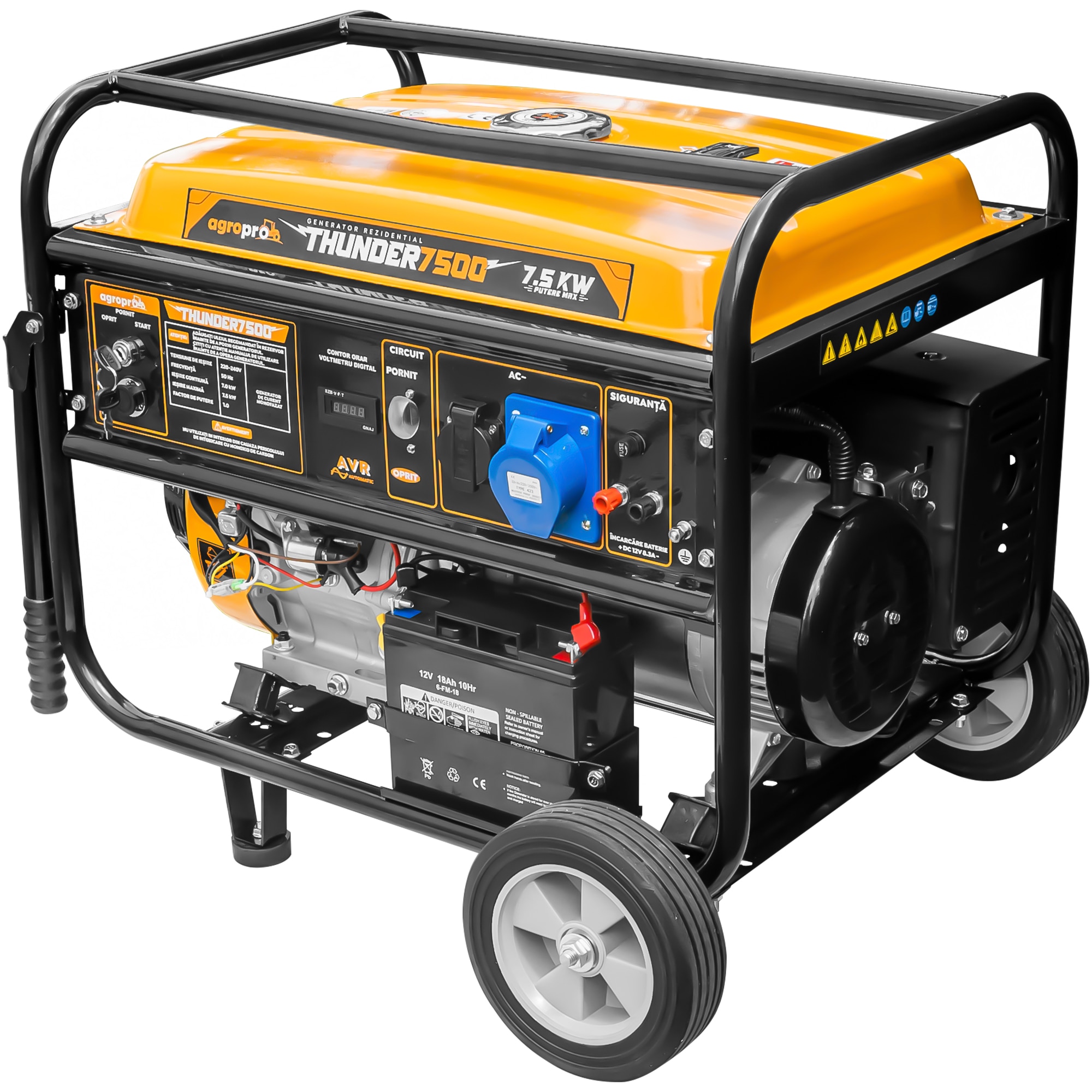Generator rezidential AgroPro THUNDER7500, Hibrid Benzina/GPL, putere ...