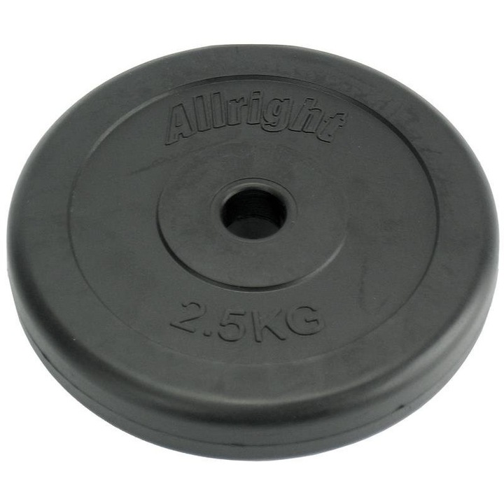 Súlytányér, Allright, 2,5 kg, Fekete