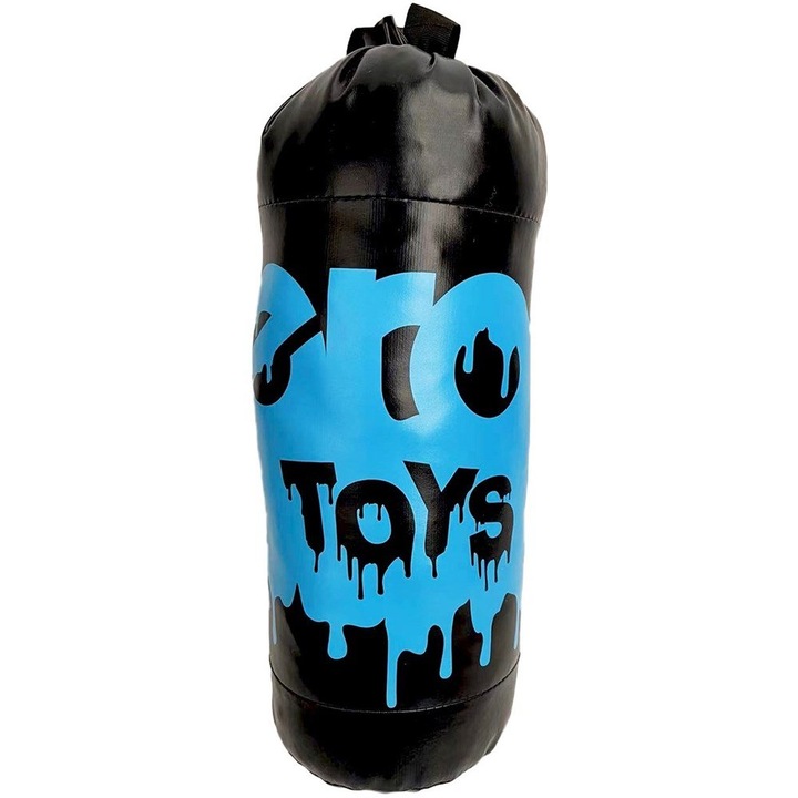 Детски комплект боксова круша, Enero, Ръкавици, 38см, Черно/Синьо, 3+