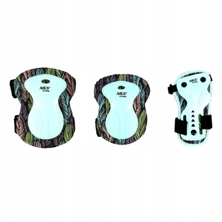 Set 6 aparatori corporale, Nils Extreme, Patine cu rotile/skateboard, Albastru, Marime M