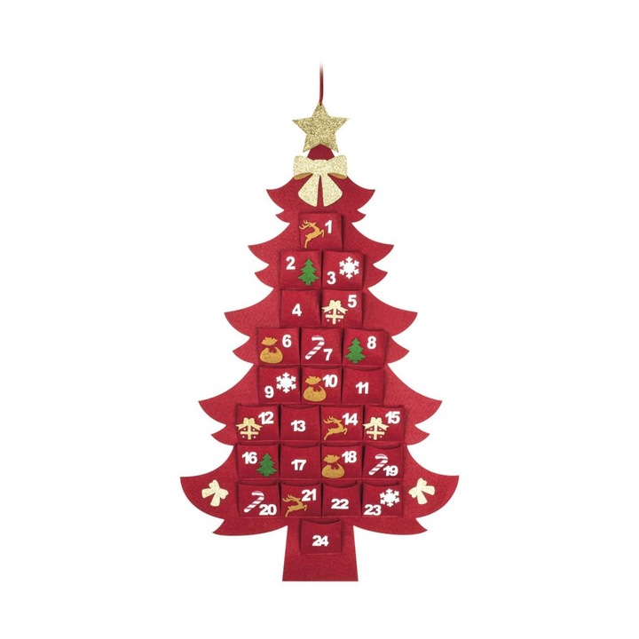 Calendar de Craciun, Retlus, Rosu