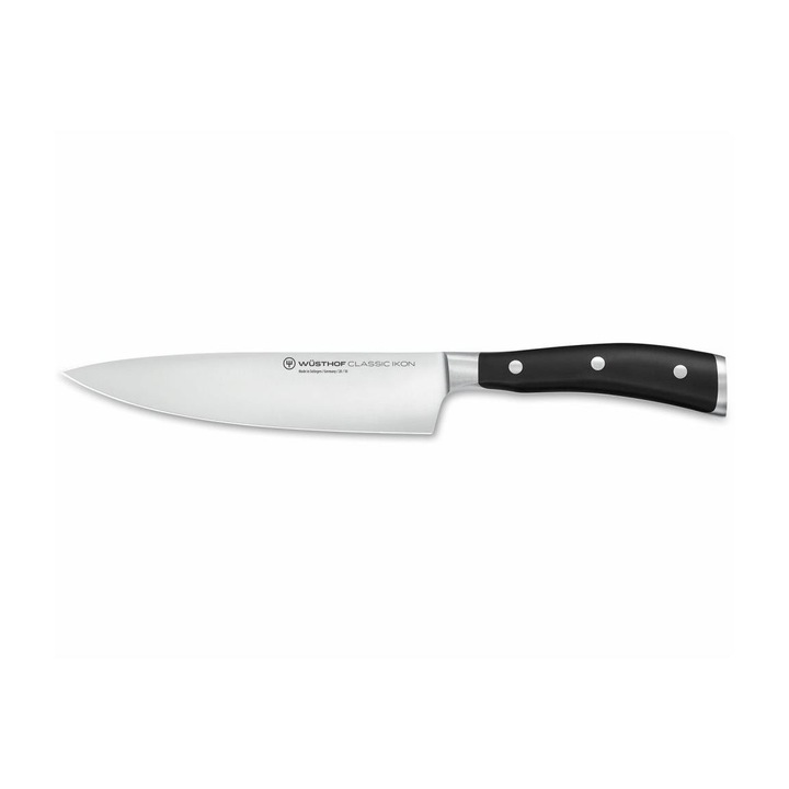 Cutit bucatar WUSTHOF CLASSIC IKON, forjat, ergonomic, Argintiu/Negru, 18cm