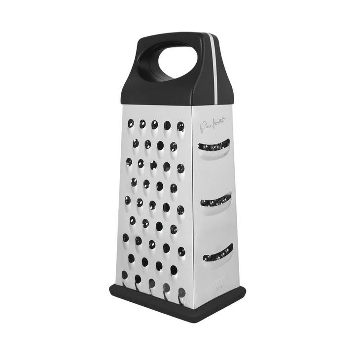 Borotva 4 oldalas, Lamart, Inox/műanyag/gumi, 26 cm, fekete/ezüst