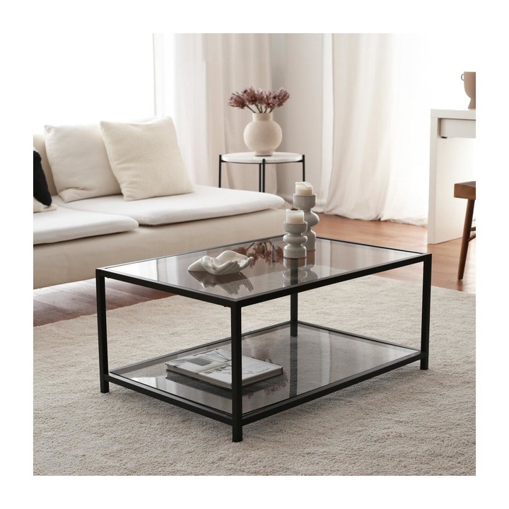 Холна маса, Asir, 90 x 40 x 60 см, черна