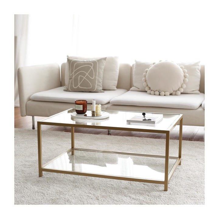 Masuta de cafea, Asir, 23 x 90 cm, Aurie