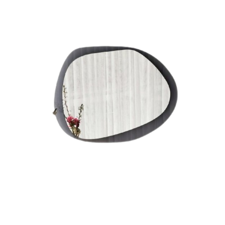 Стенно огледало, Asir, 55x75 см, сиво