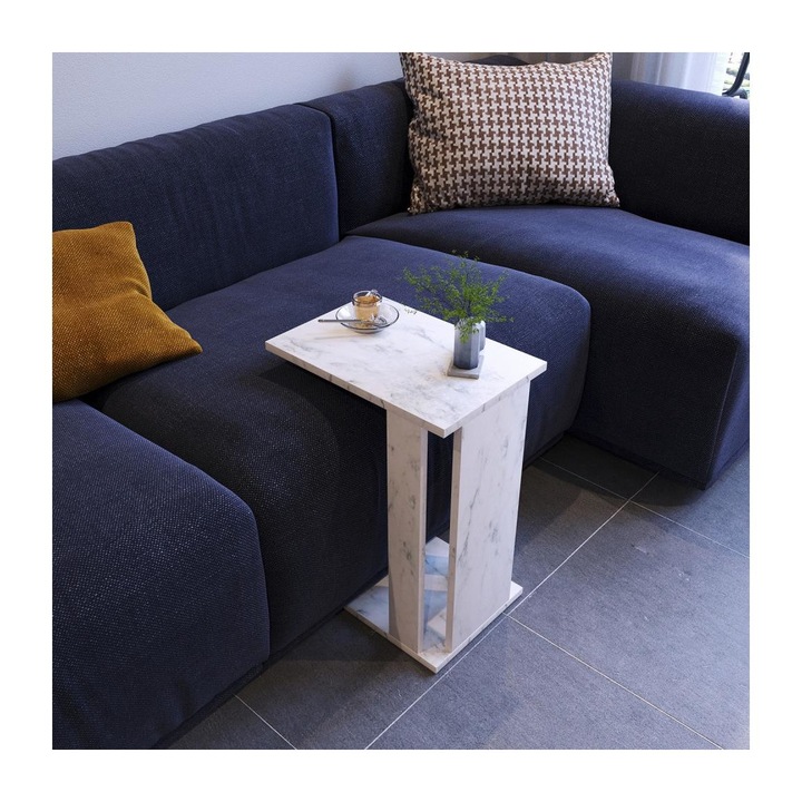 Masuta laterala, Asir, 61 x 43 cm, Alba