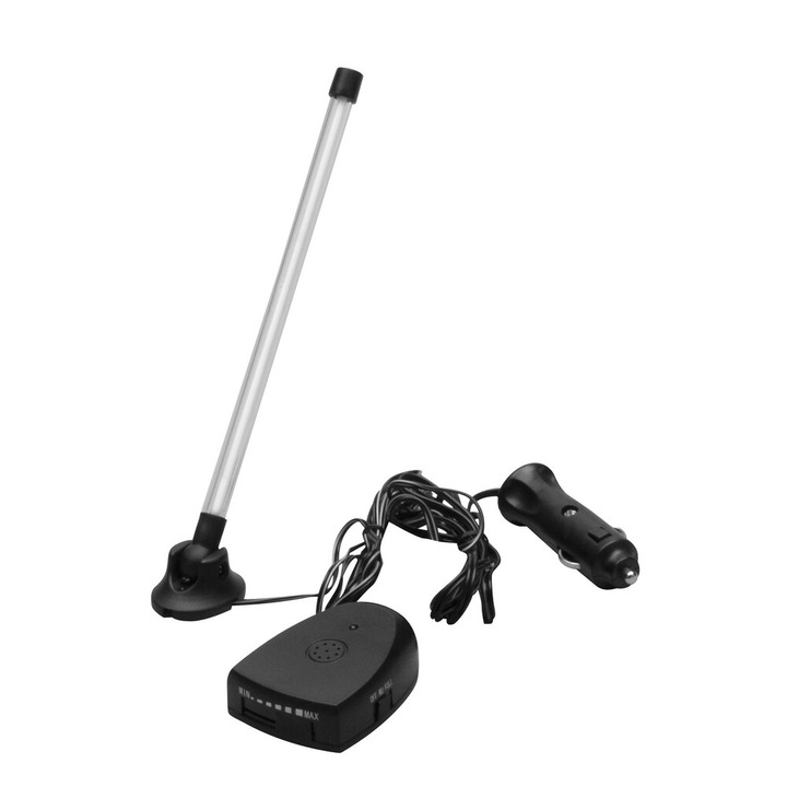 Lampa 12V-os neon fénycső zeneérzékelővel, 17 cm - többszínű
