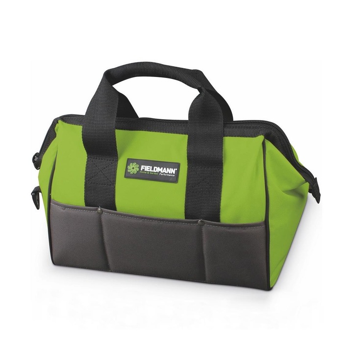 Geanta scule, Fieldmann, Textil, 21x35 cm, Negru/Verde