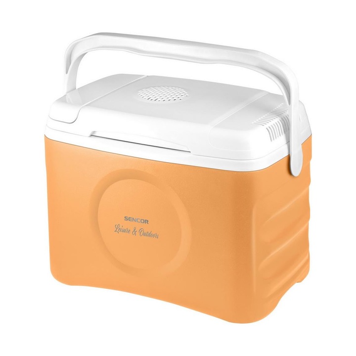 Minifrigider auto, Sencor, 45W, 12V, 22 l, Portocaliu\Alb
