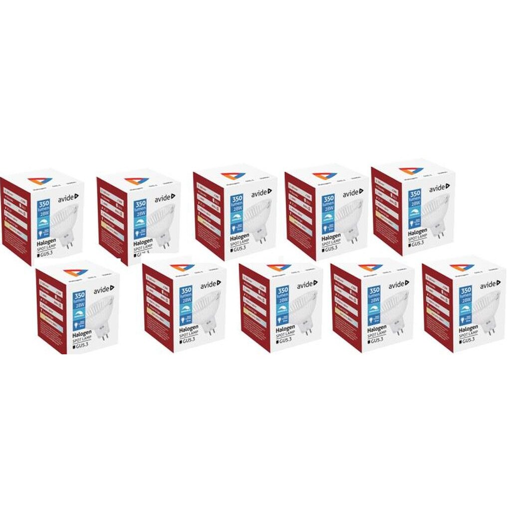 Set 10 Becuri Halogen GU5.3 28W , lumina calda