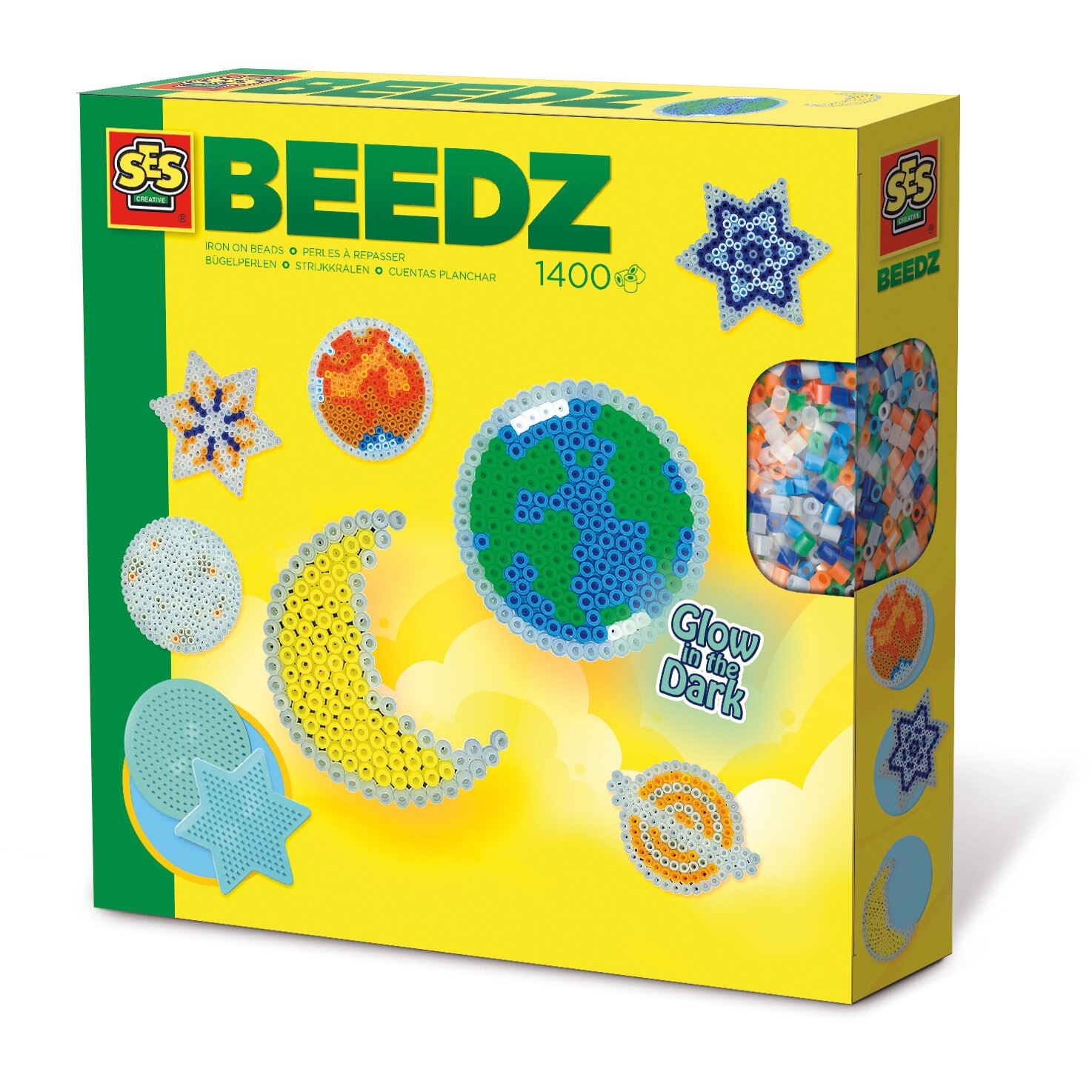 Set margele fosforescente - SES Beedz - Planete si Stele (1400 buc)