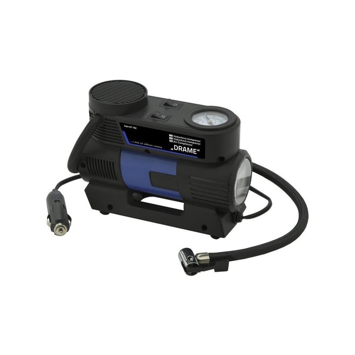 Compresor auto COMPASS 12V, 35l/min, Albastru/Negru, 2.5m cablu