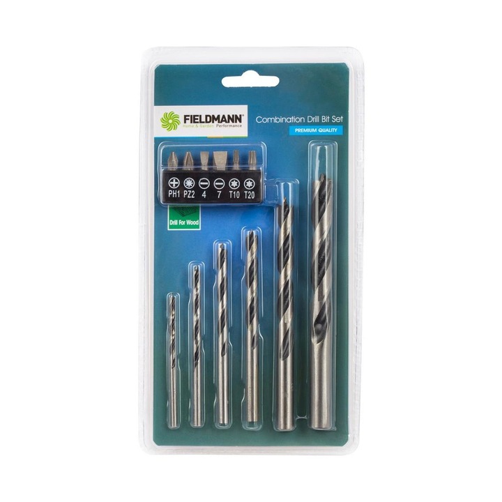 Fieldmann 12 részes fúrószár+bit készlet FDV 9004