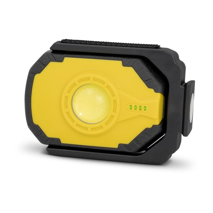 LED фенер с външна батерия, Sencor, LED/10W/2000 mAh IP44 FT0868, Черен/Жълт