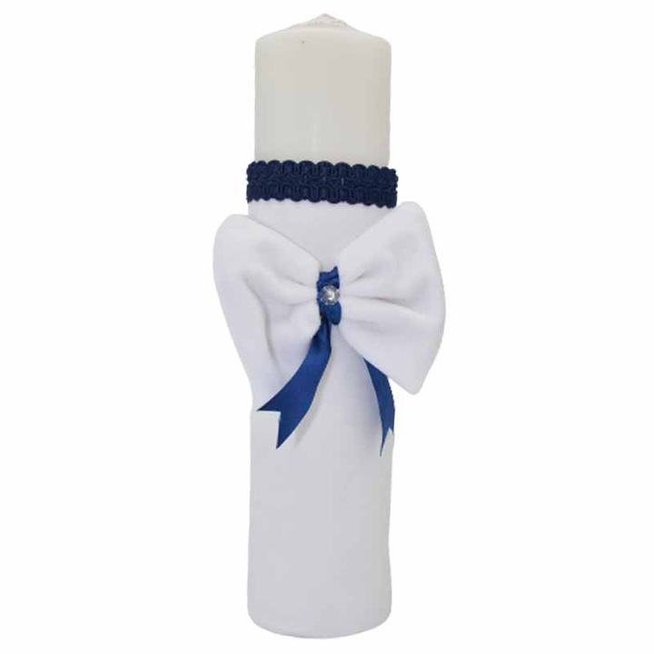 Lumanare pentru botez 32 x 7 cm Mini Junior L030623-6, Alb
