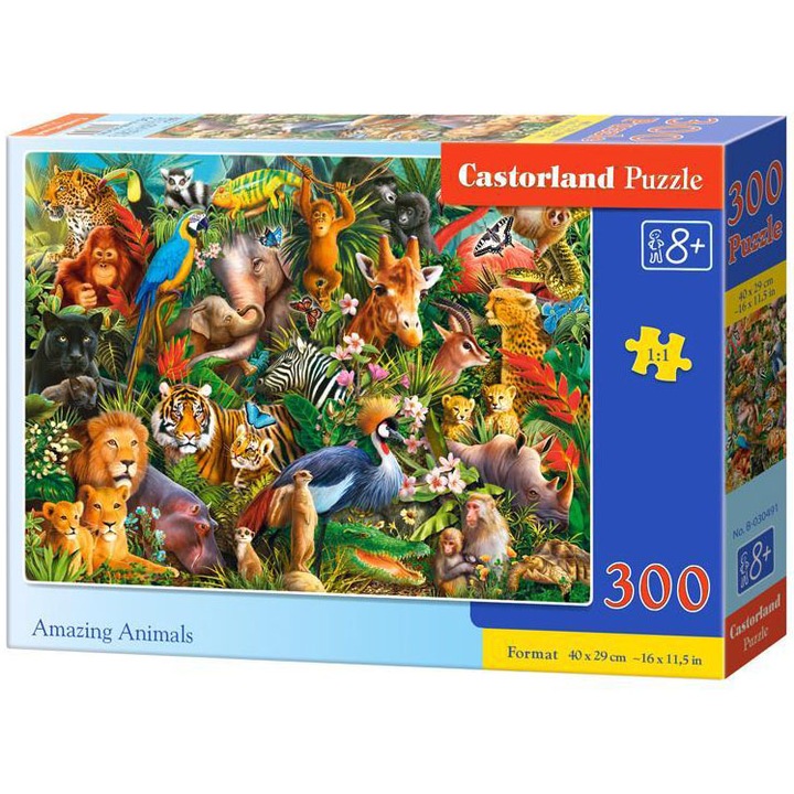 Пъзел Castorland - Amazing animals, 300 части