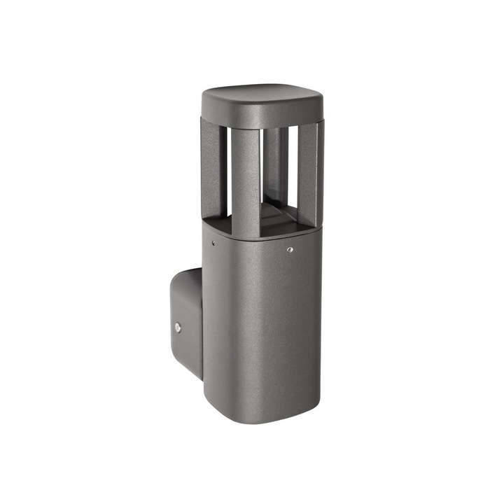 Aplica perete exterior, Wojnarowscy, Metal\Plastic, LED, 7W, 22x10.6 cm, Gri