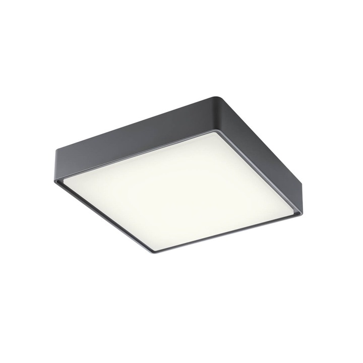 Plafoniera de exterior, Smarter, LED, 16W, 230V, IP65, Negru/Alb