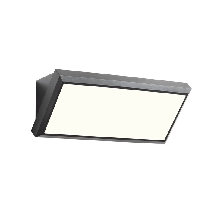 Aplica de exterior, Smarter, LED, 12W, 230V, IP65, Negru/Alb