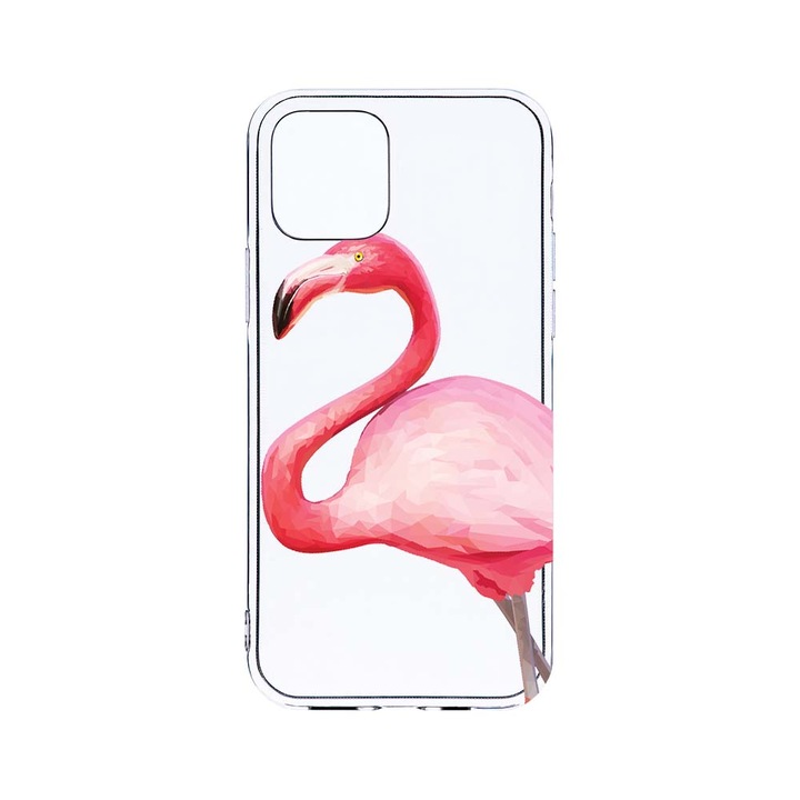 Husa BestCase® Clear Silicon 2MM, Compatibila Cu Samsung Galaxy A22 5G, Flamingo, Antisoc, Protectie Camera, Margini ridicate pentru protectia ecranului, T 55
