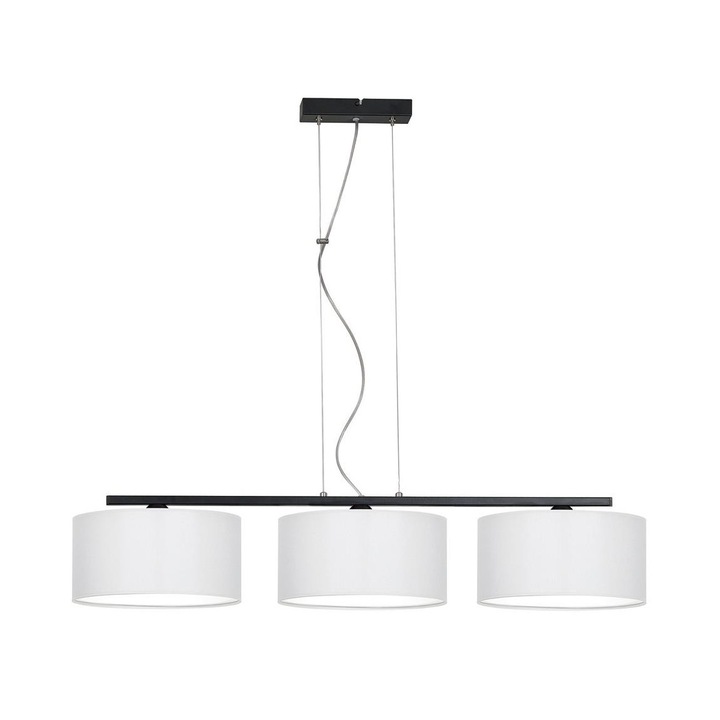 Lustra Astra, Belis, Textil/Plastic, 3xE27/60W/230V, Alb