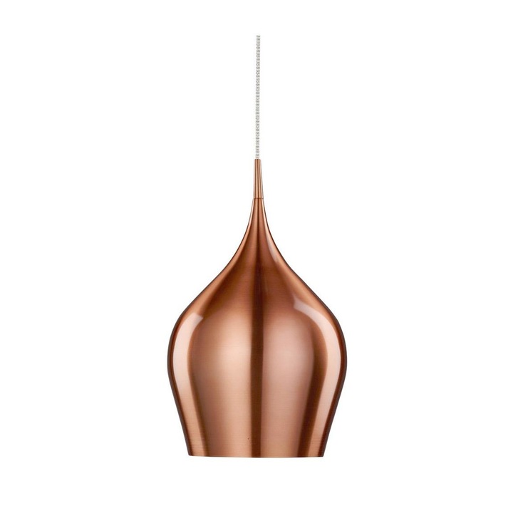 Lustra moderna tip pendul, Searchlight, E27, 160cm, Metal, Cupru